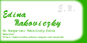 edina makoviczky business card